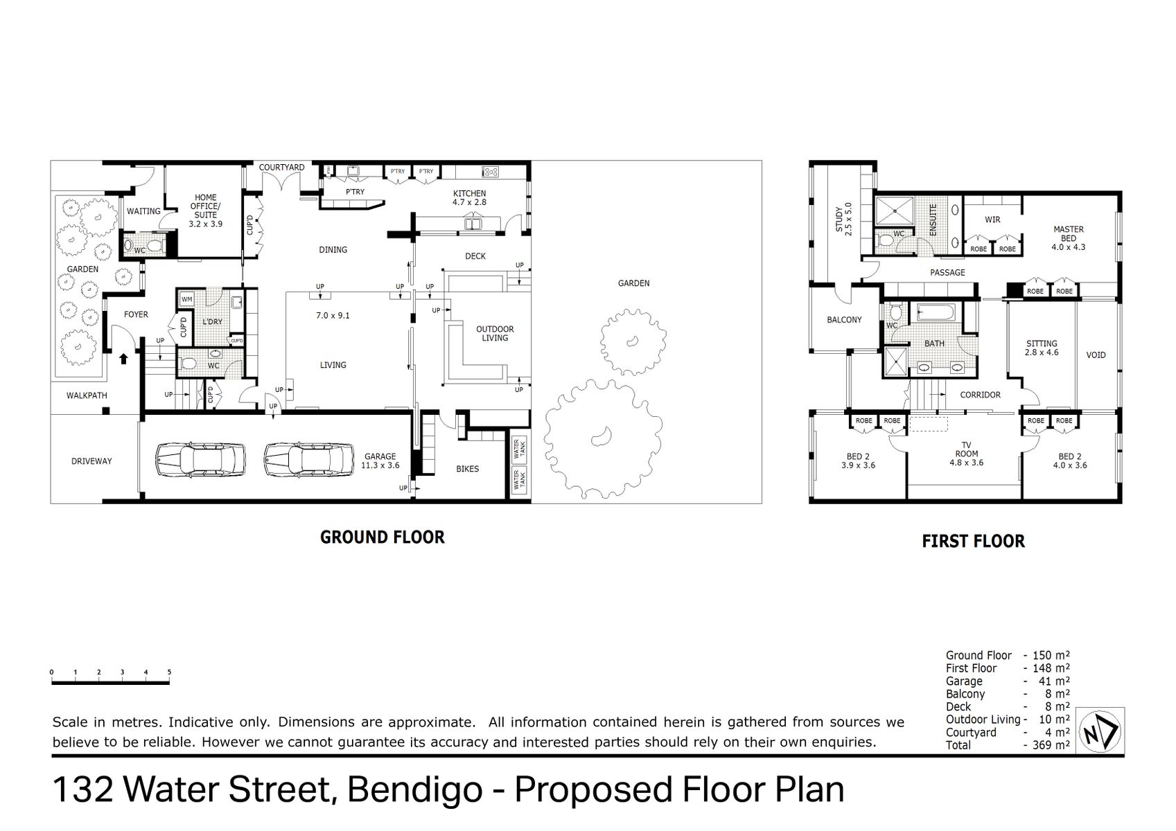 132 Water Street Bendigo   Proposed Floor Plan
