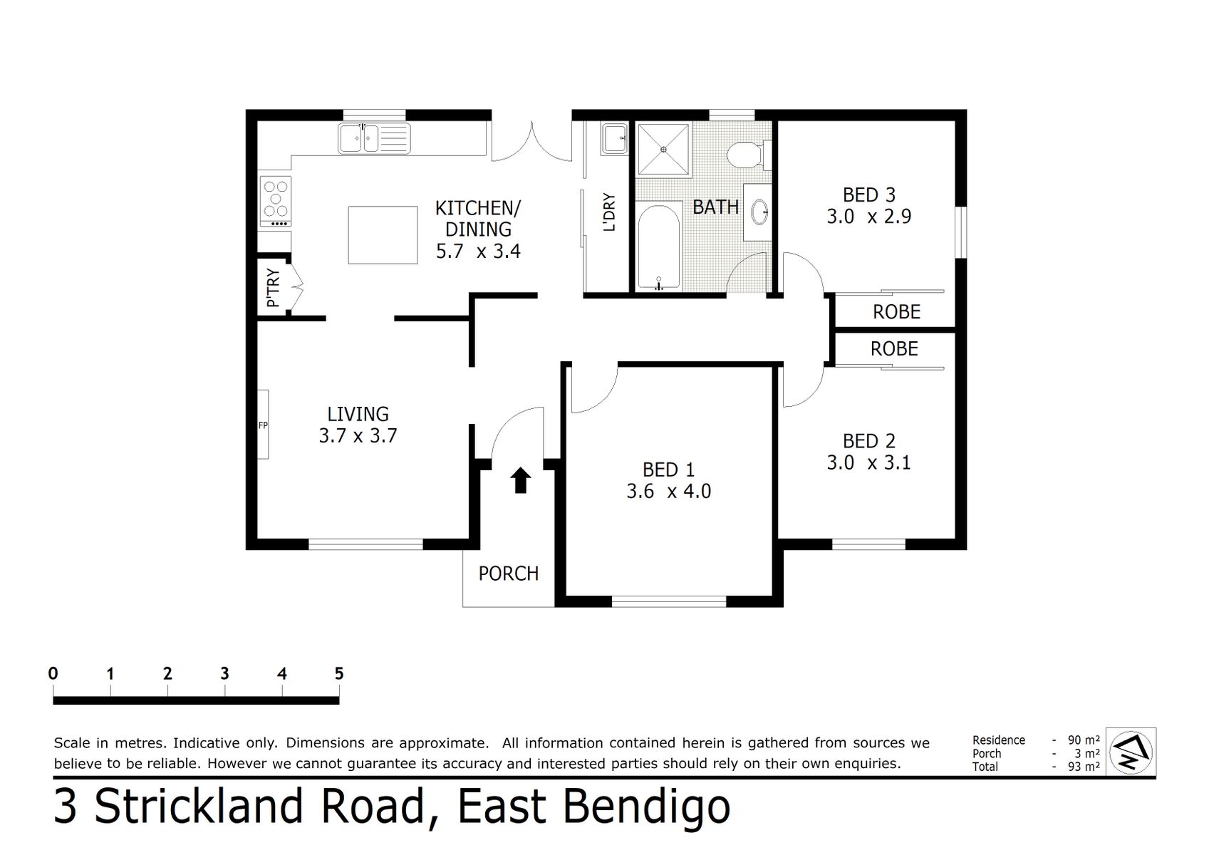 3 Strickland Road  East Bendigo (30 MAR 2023) 90sqm