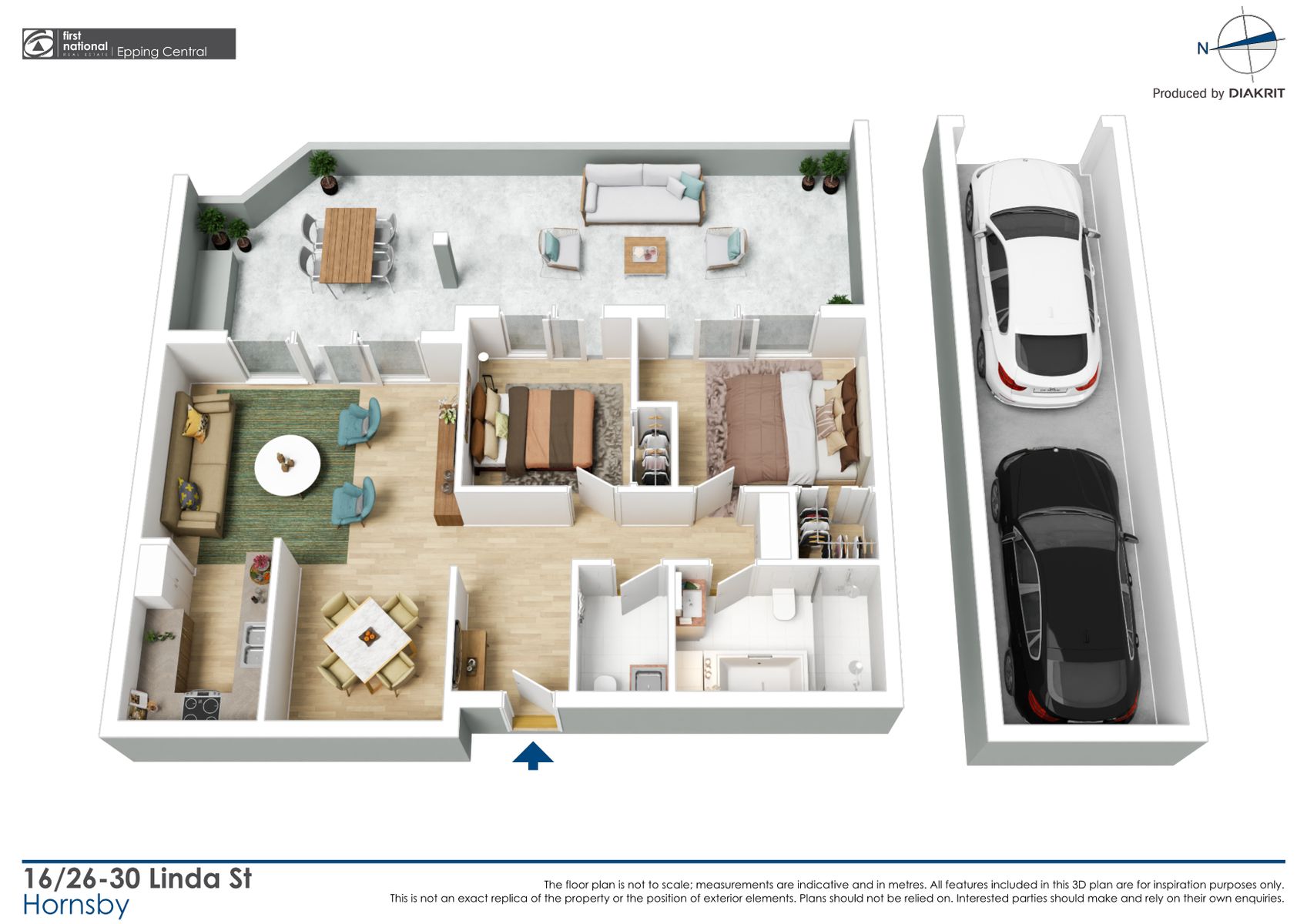 16 26 Linda St Hornsby Floorplan 3D web
