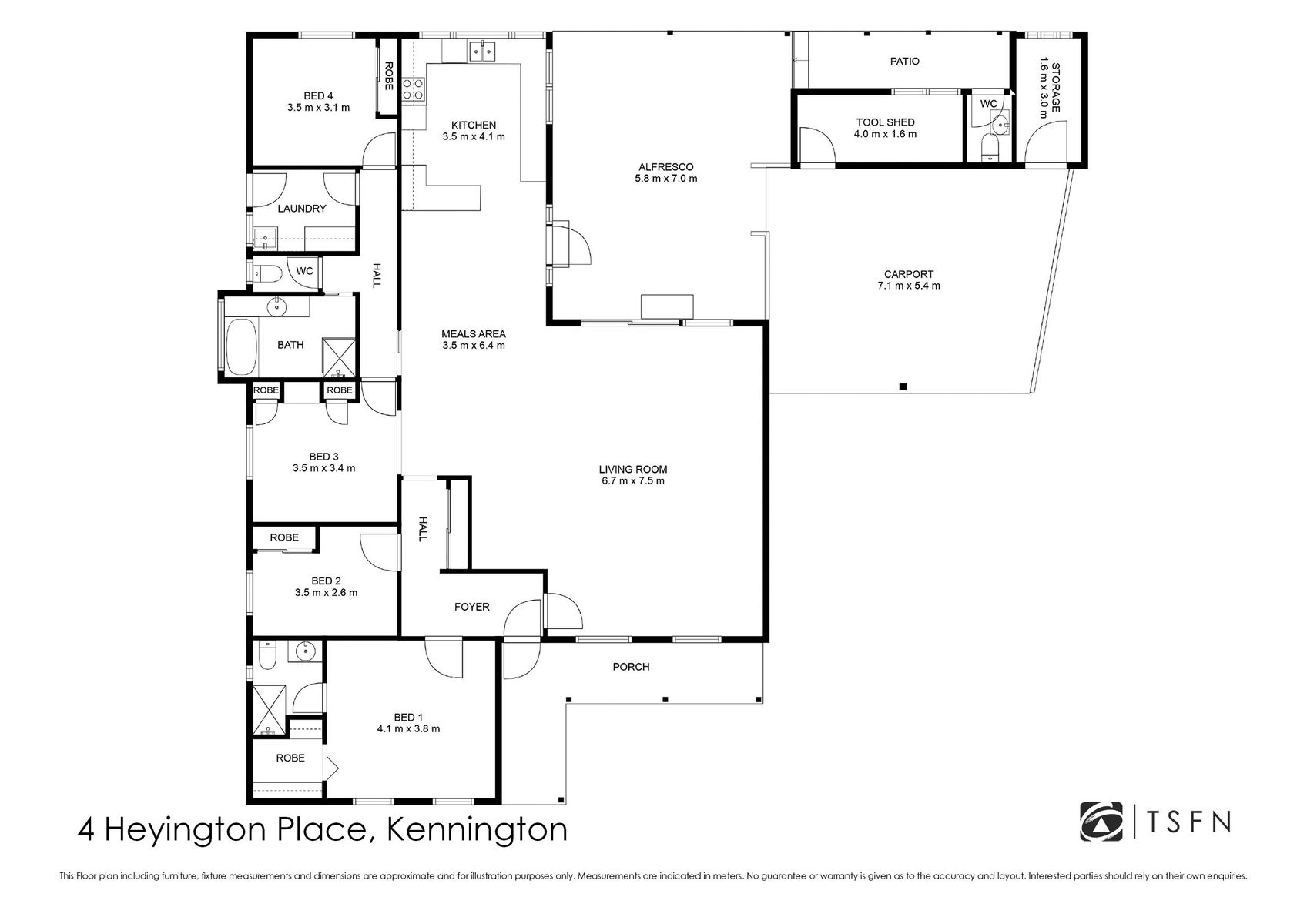 4 Heyington Place Floor Plan