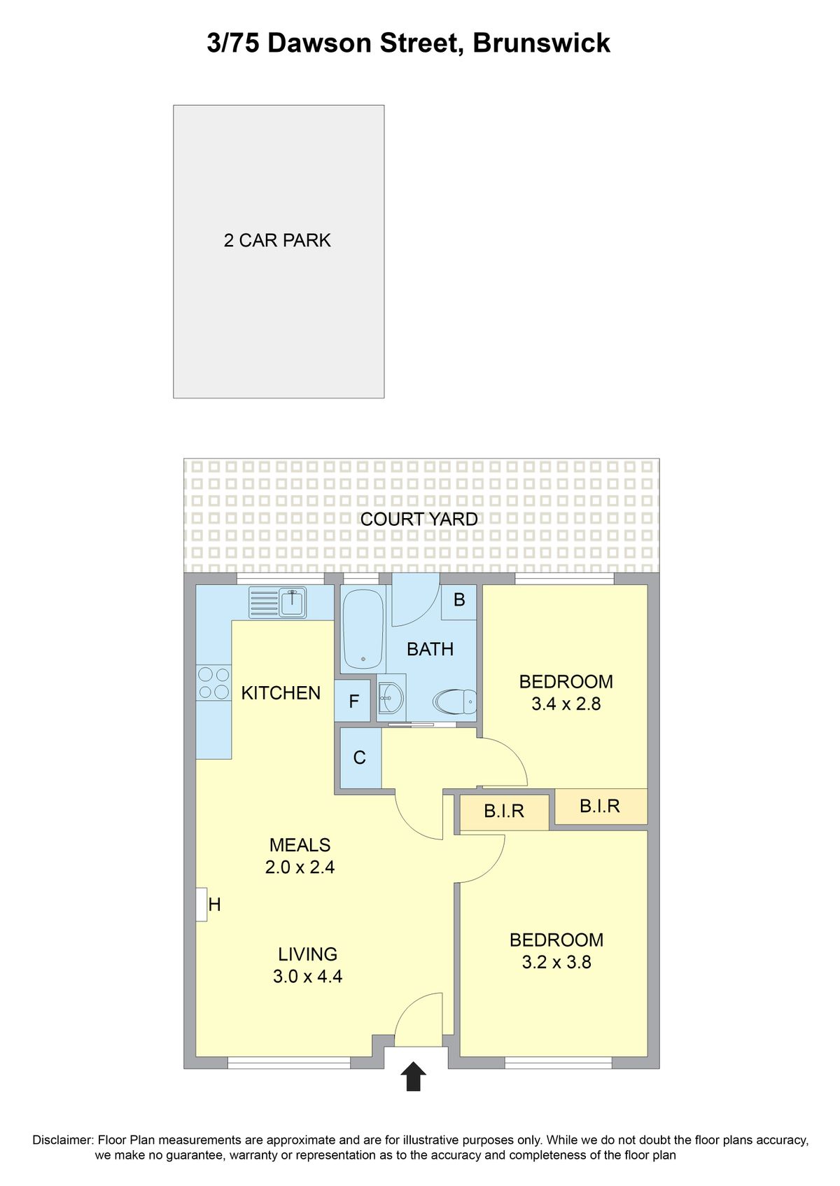 Floor Plan   3 75 Dawson st, Brunswick 2D