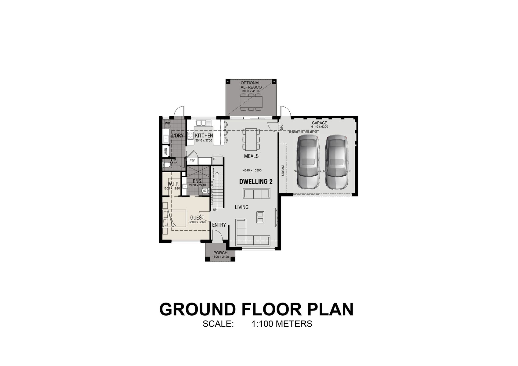 PGS002  2 Kirby Court Dwelling 2 Ground Floor Plan updated 16 07 21