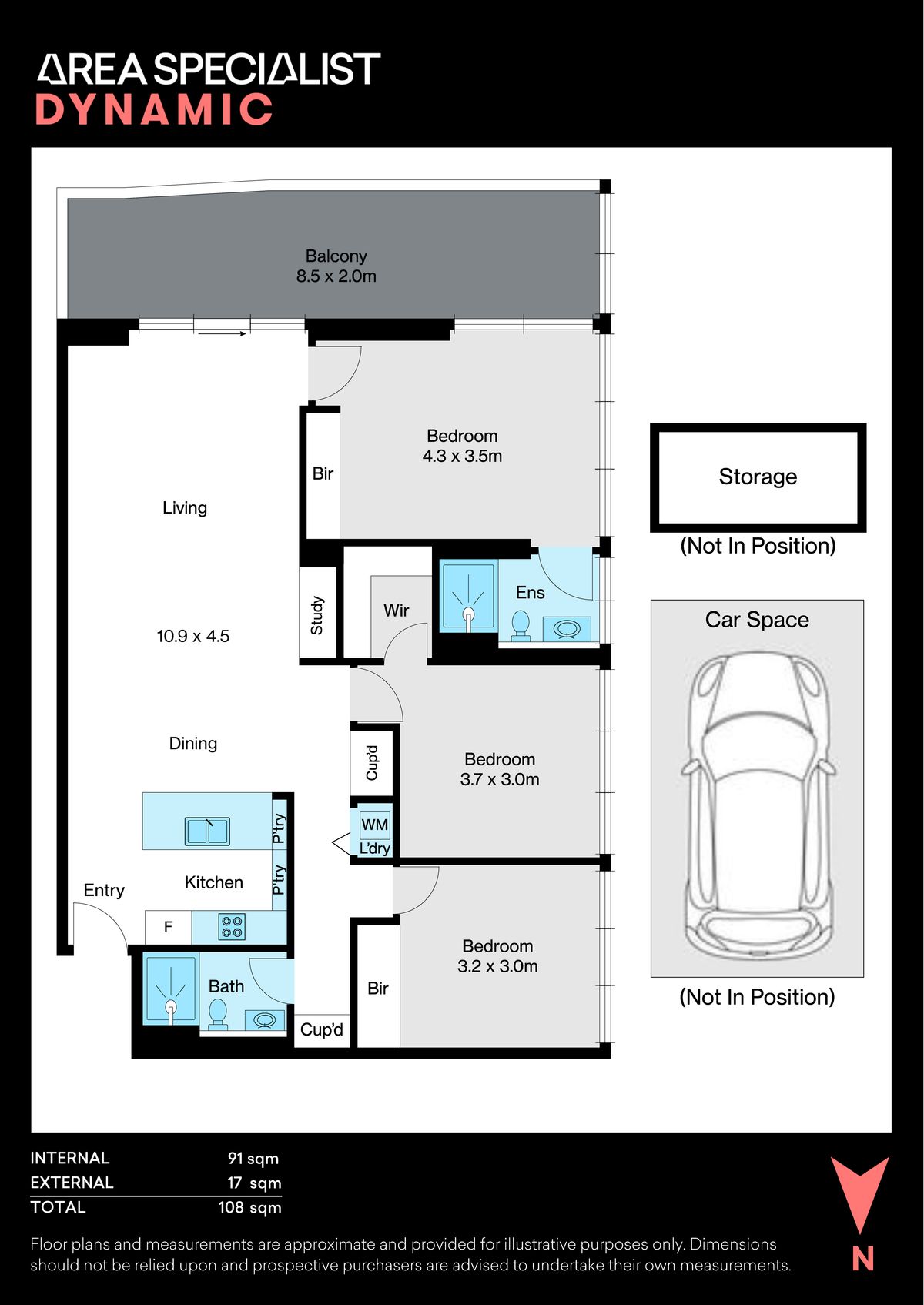 Floorplan for 2309/560 Lonsdale Street