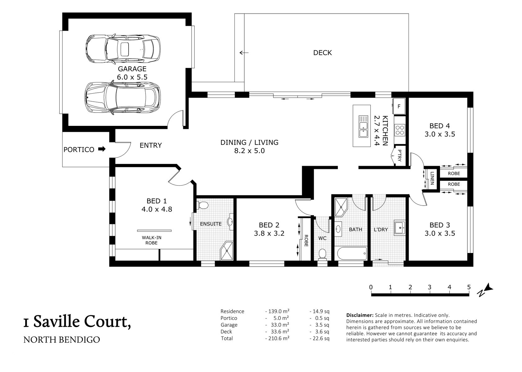 Floor plan   1 Saville Court North Bendigo Highres