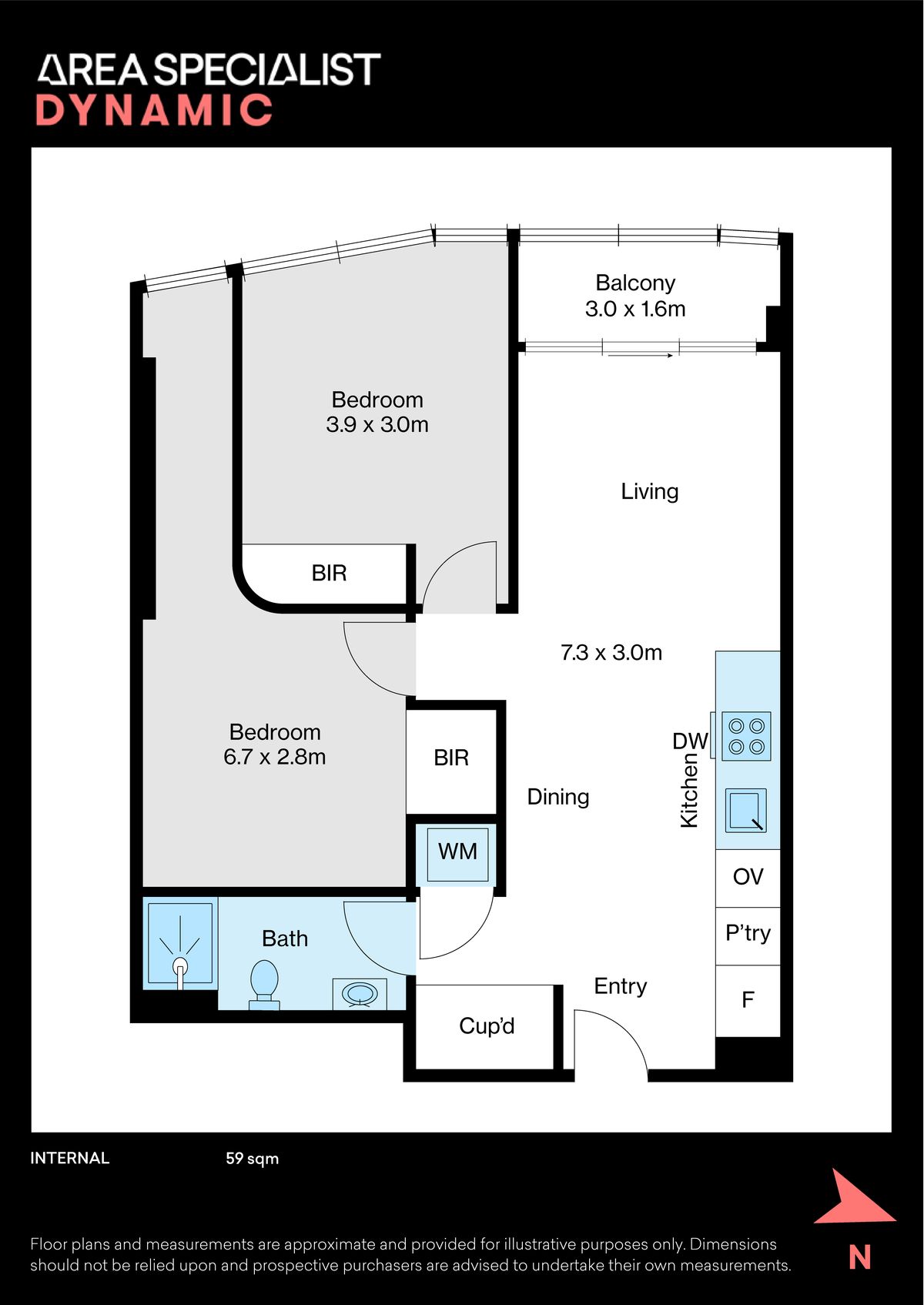 Floorplan for 3505/105 Clarendon Street