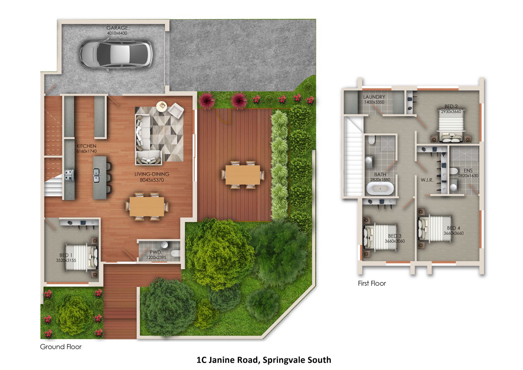 42 Hosken Street Springvale Project Townhouse 1 Floor Plan Print   Copy