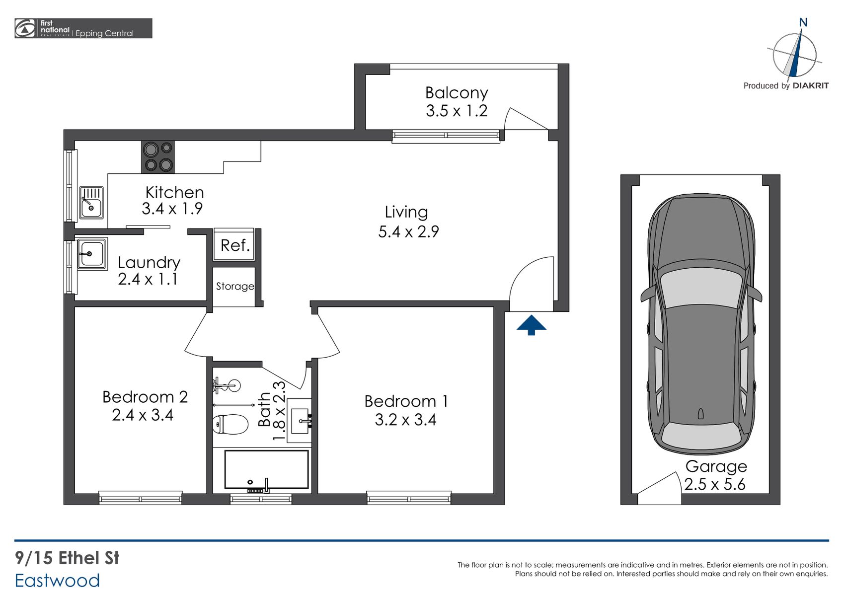 9 15 19 Ethel St, Eastwood WEb 2D Floorplan