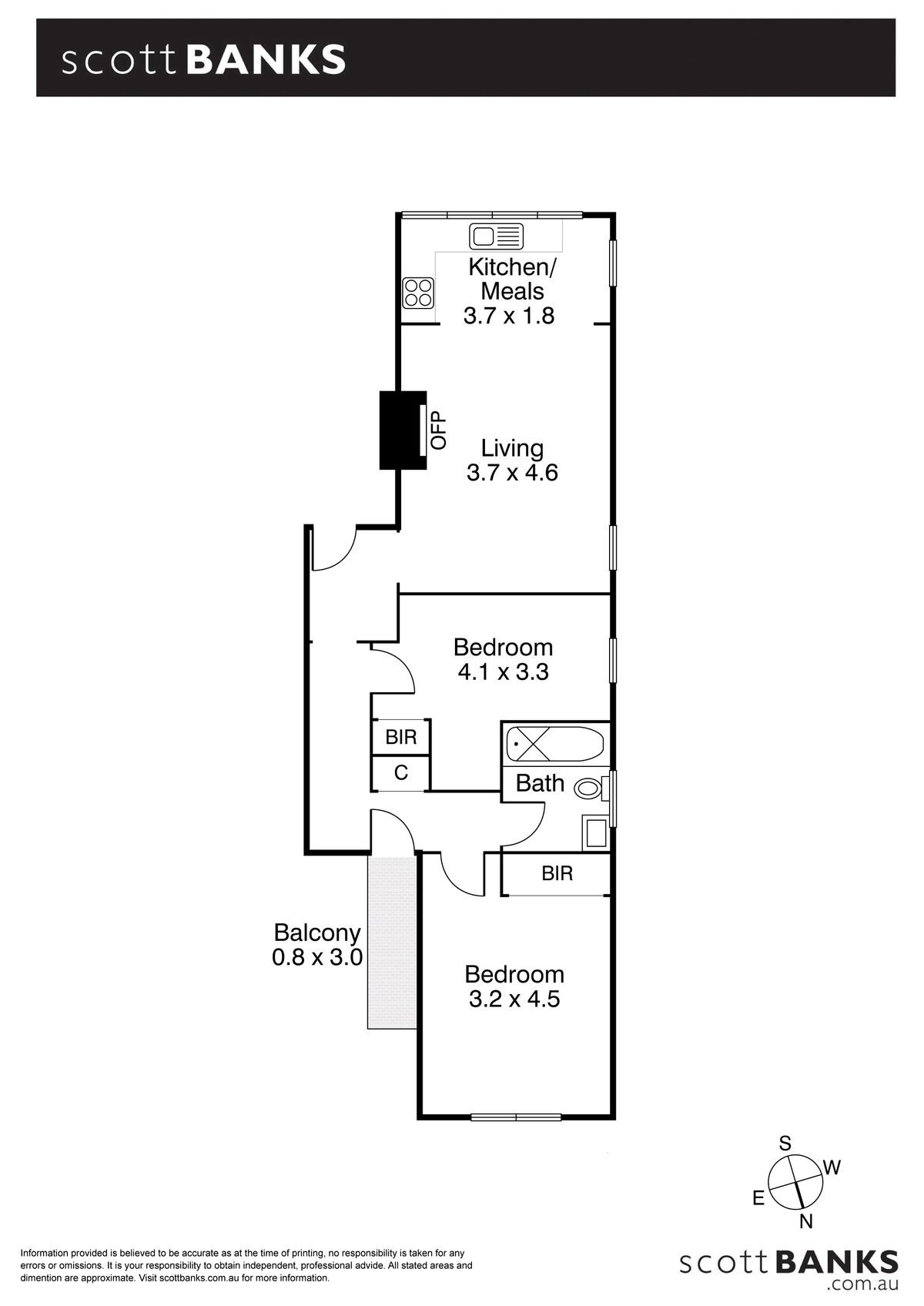 Floor plan for 3 106 Toorak Rd West South Yarra