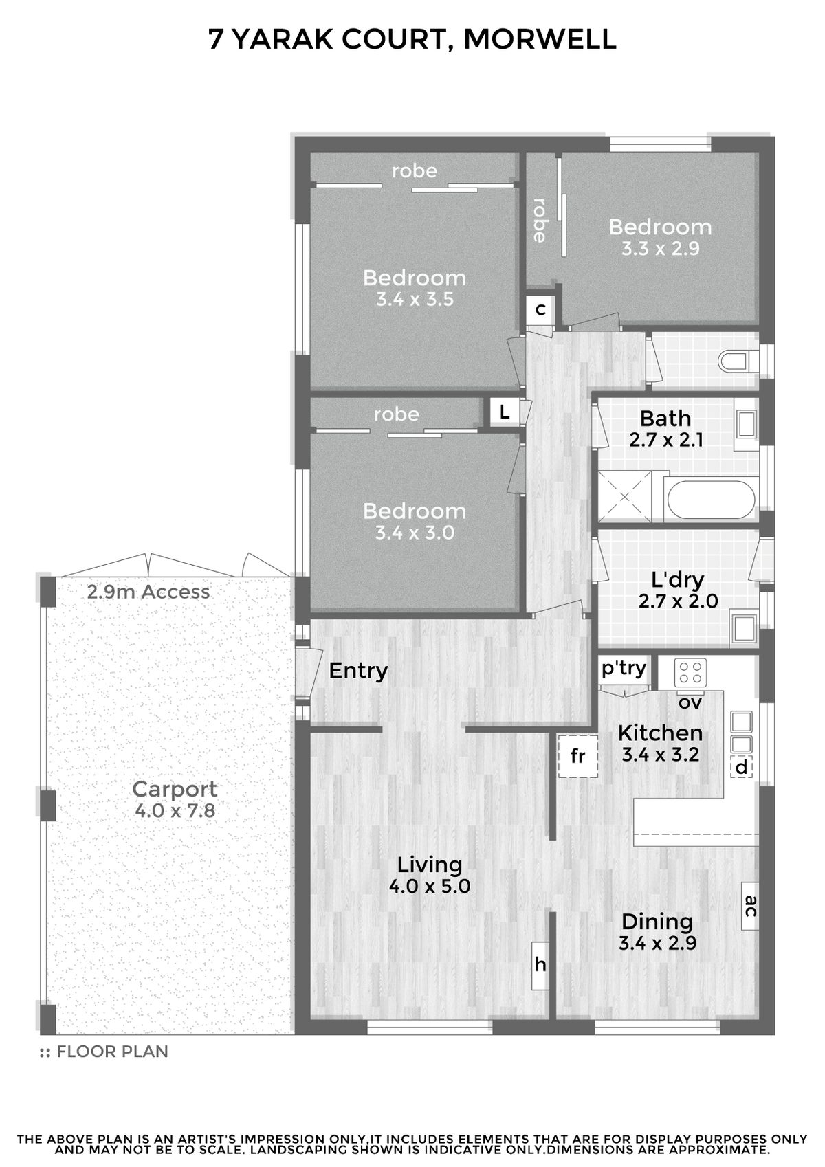 02 PRINT   7 Yarak Court, Morwell   Floorplan