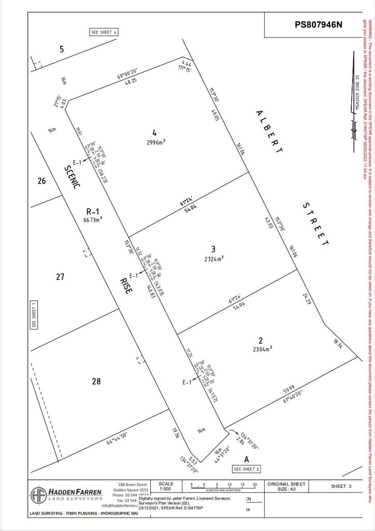 Page 3 Plan of subdivision