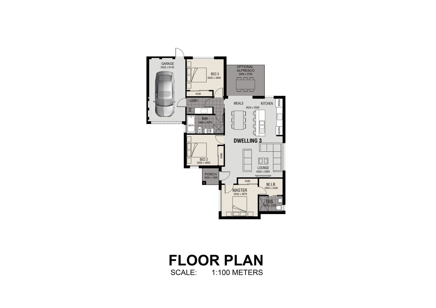 PGS002  2 Kirby Court Dwelling 3 Ground Floor Plan