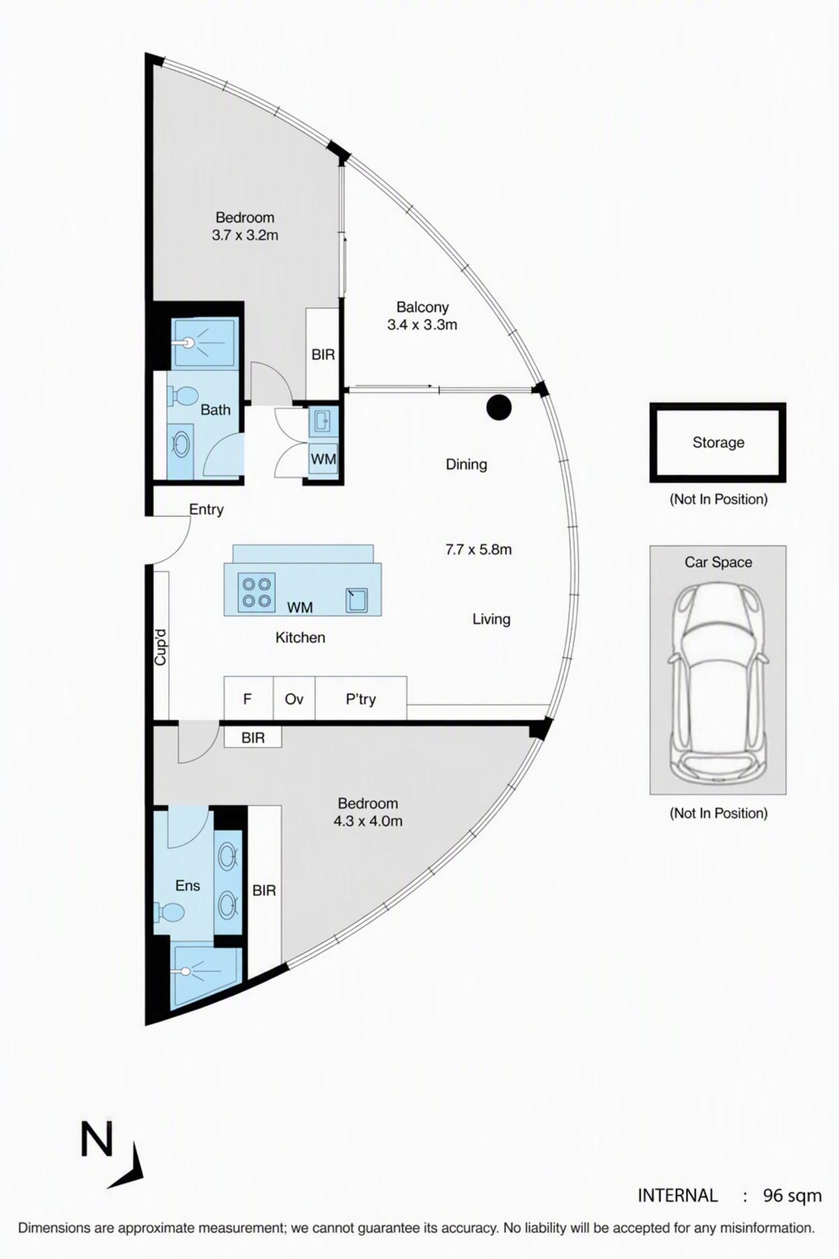 Floorplan for 1112/25 Waterfront Way