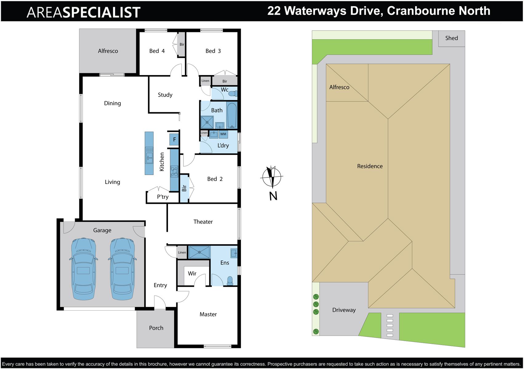 22 Waterways Drive, Cranbourne North Floor plan (watermarked)