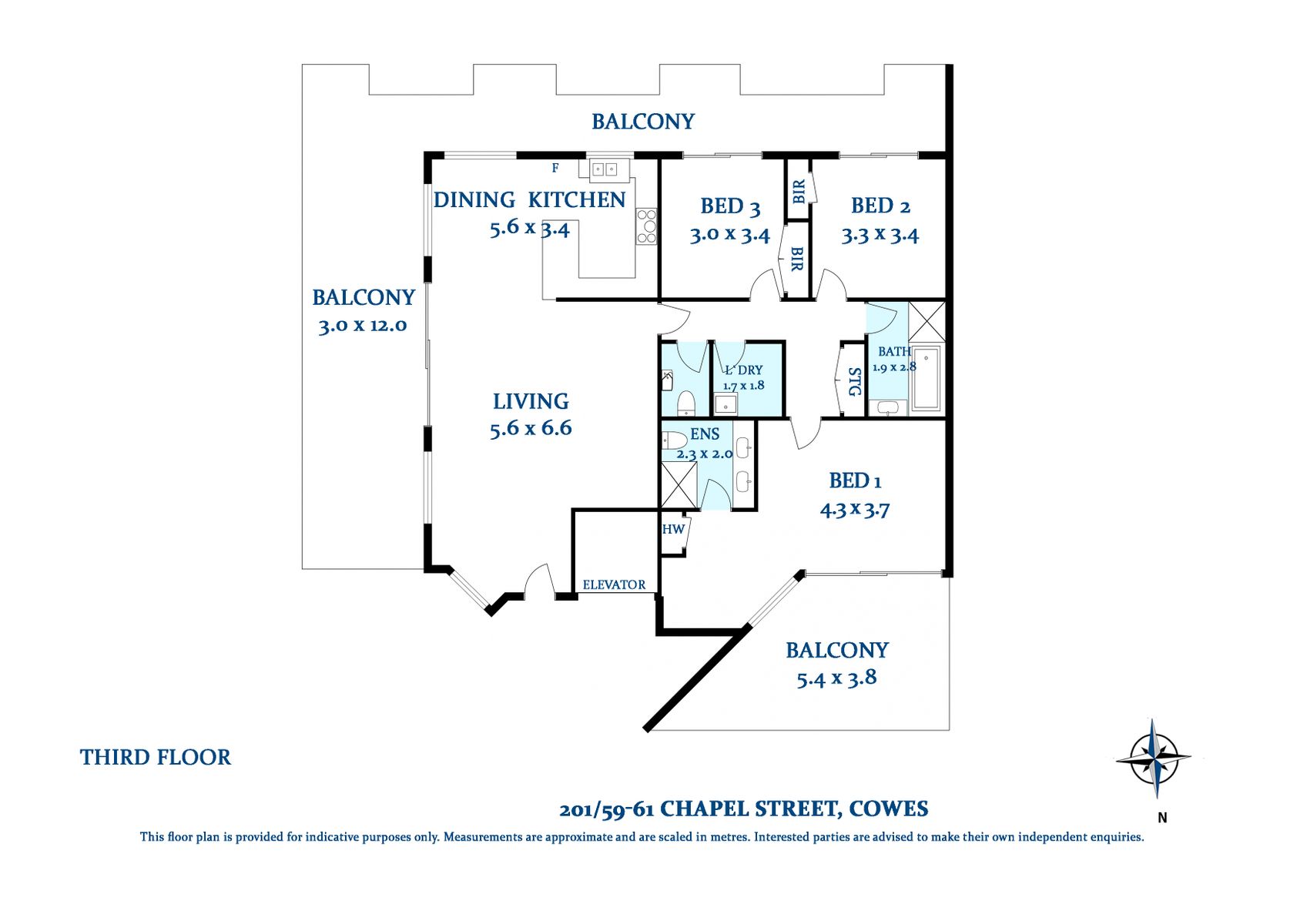 Floor Plan 201 of 59 to 61 Chapel Street, Cowes