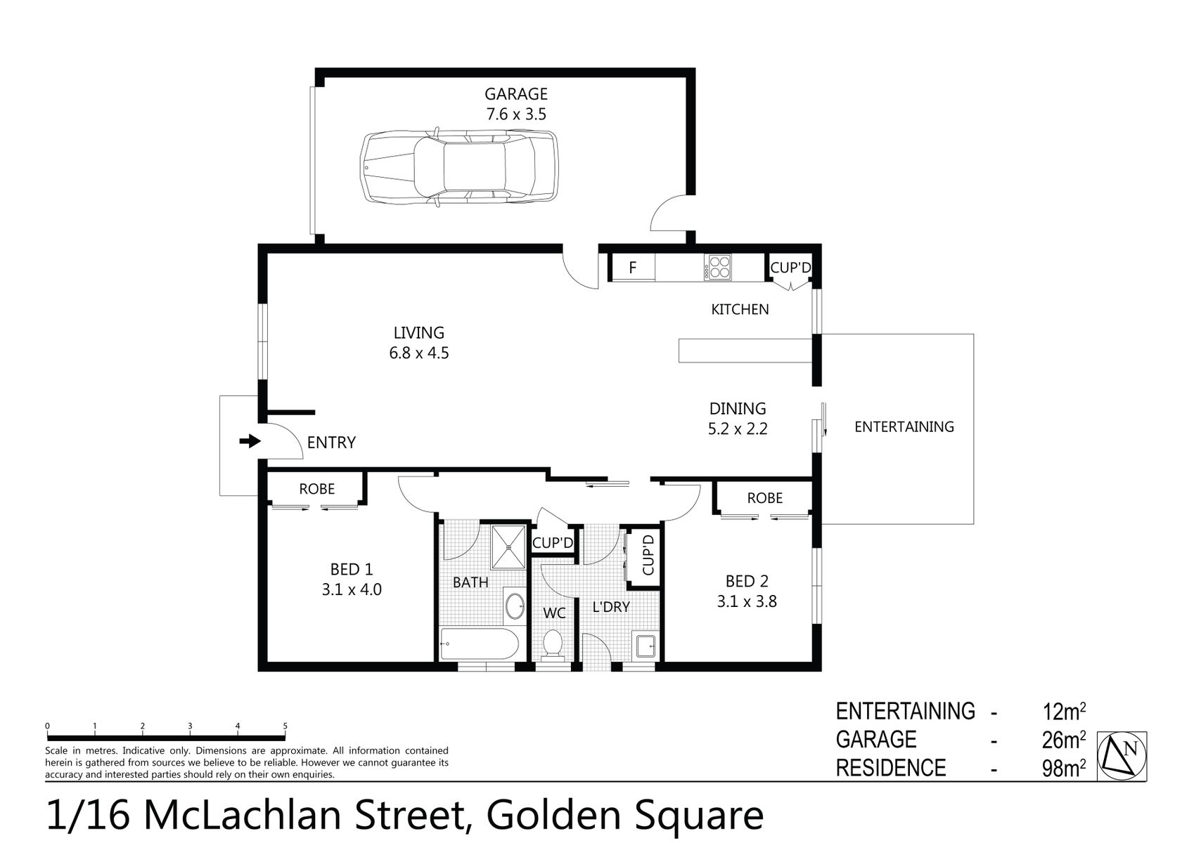 1 16 McLachlan Street, Golden Square(17 August 2018) 98 sqm