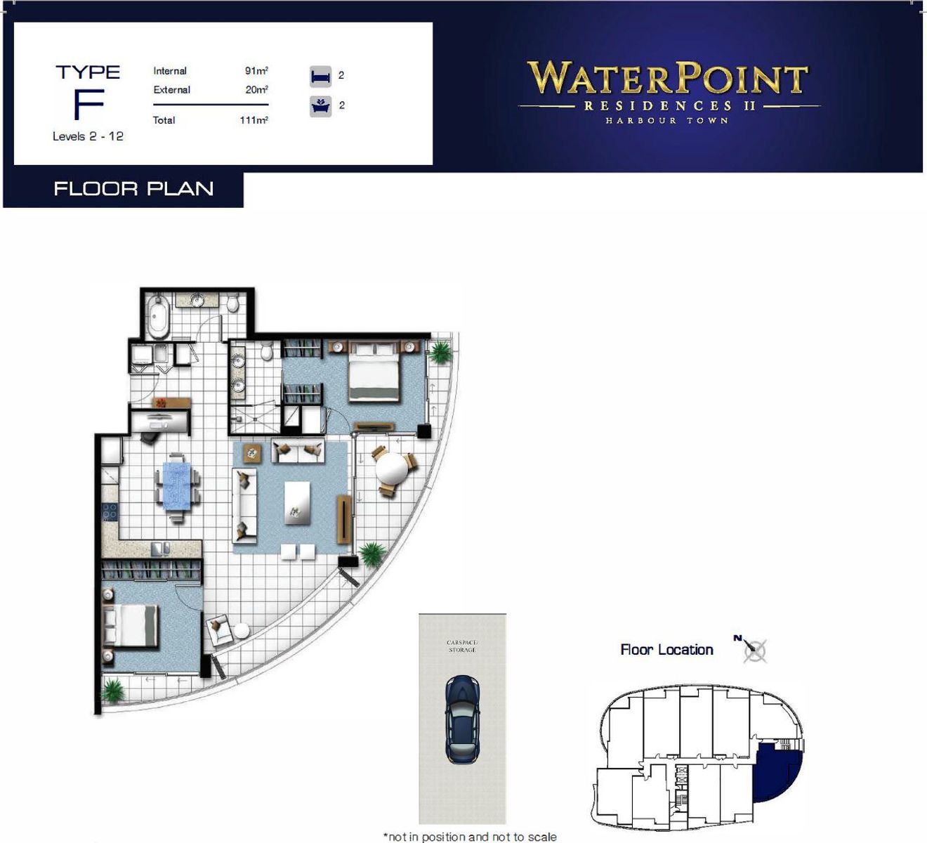 2706 5 Harbour Side Court Biggera Waters  Alessia Tang floor plan
