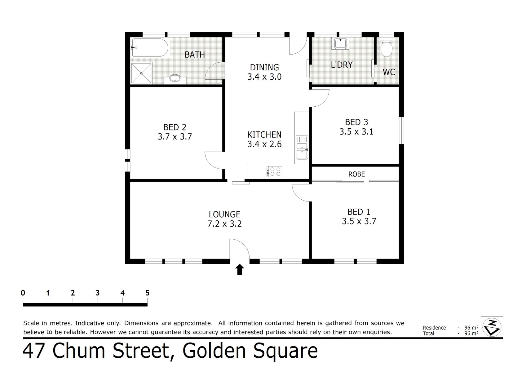 Floor Plan 47 Chum Street Golden Square (03 MAR 2021) 96sqm