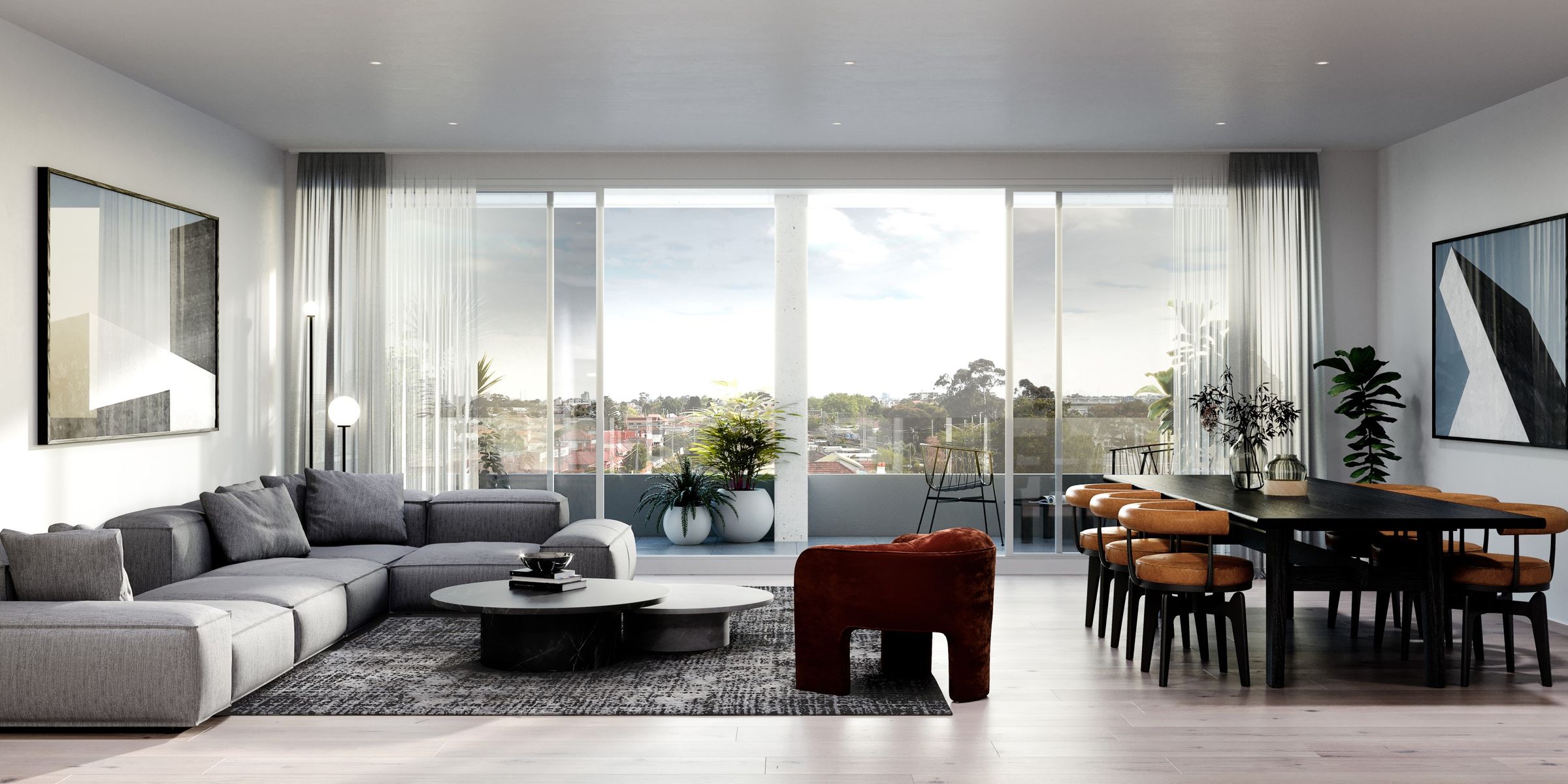 apartments russell st essendon living area FINAL1