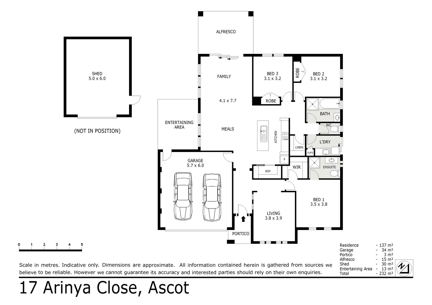 Floor Plan   17 Arinya Close, Ascot