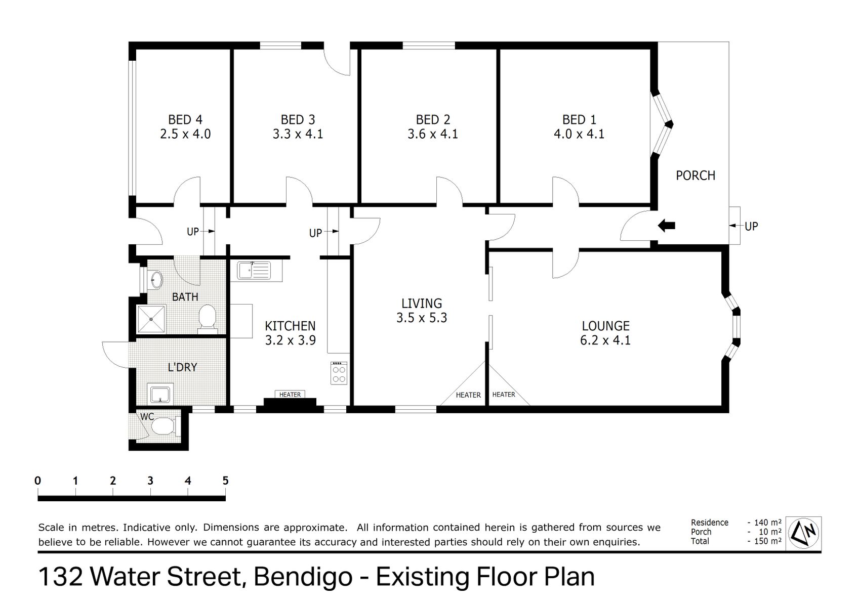 132 Water Street Bendigo   Existing Floor Plan
