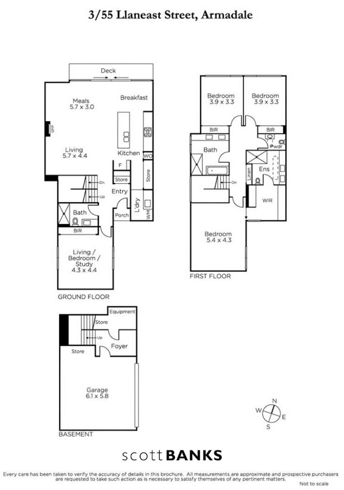 3/55 Llaneast Street Armadale - Floor Plan