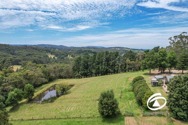 Views over property at 126 Bourkes Creek Road Pakenham Upper to dam and hills