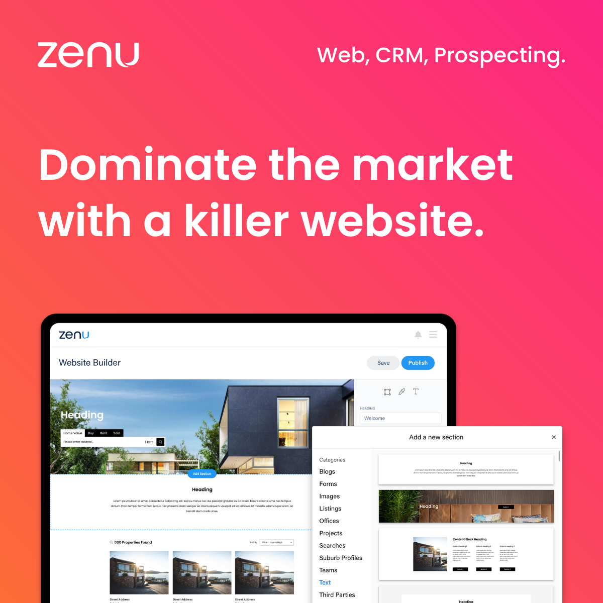 Stand Out Online with Zenu's Real Estate Agent Website Templates